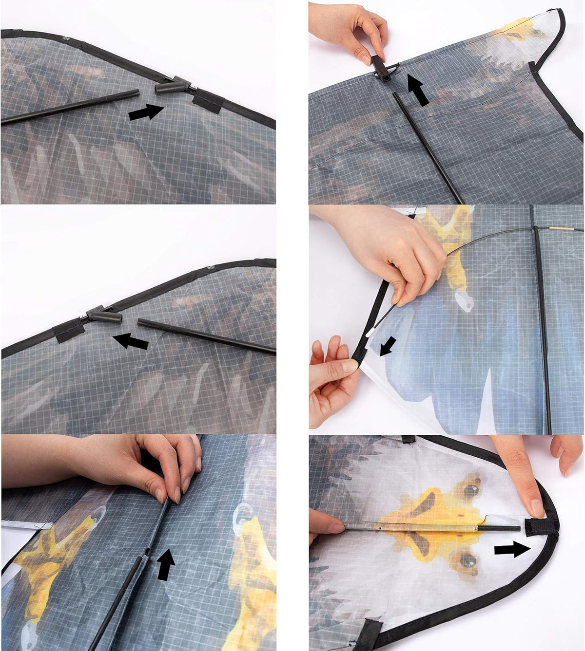 JEKOSEN huge bald eagle kite for kids and adults, 32 x 70 inch single line kite - view 4