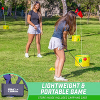 GoSports Yard Links backyard golf game with buckets, flags and oversized balls - view 11