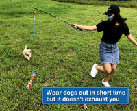 Interactive Flirt Pole Toy for Dogs Chase, Outdoor Exercise - image 2