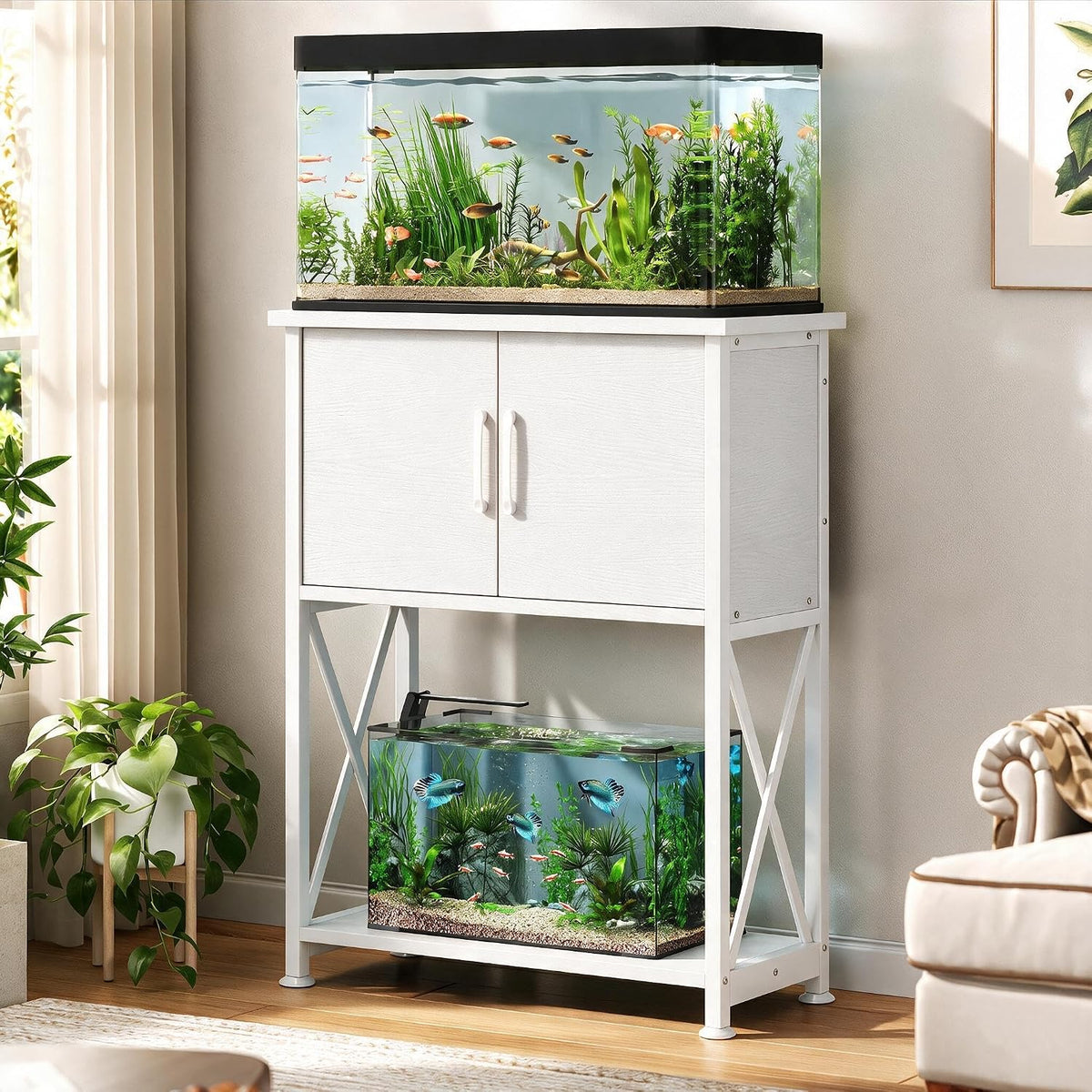 5-10 Gallon Fish Tank Stand - White / 5-10 Gallon - image 2