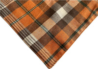 Fall Dog Bandanas 2 Pack, Orange Plaid Pet Scarf for Boy and Girl, Premium Durable Fabric, Holiday - Orange / Large - image 4