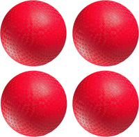 8.5-Inch Red Playground Balls for Kickball, Dodgeball & Recess – Fun for Kids & Family - 8.5 Inch - Pack of 4