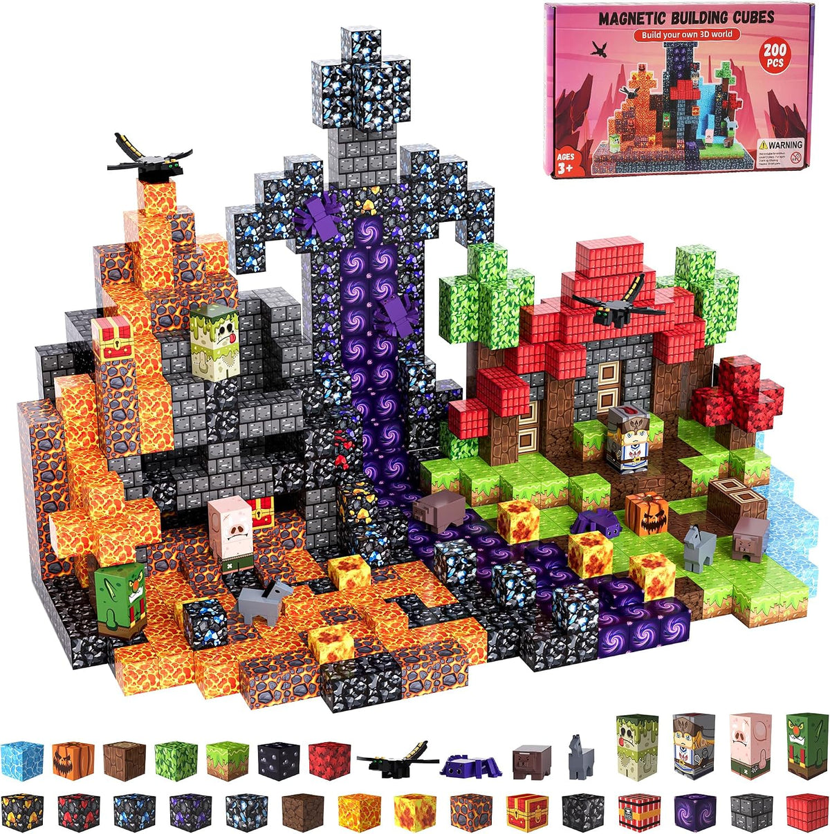 200PCS Magnetic Building Blocks Set - Underworld