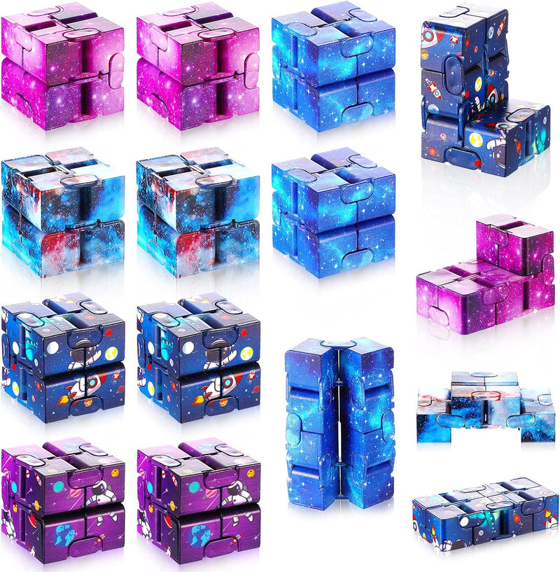 Zhanmai 20 Pieces Galaxy Infinity Cube Fidget Sensory Toy - 10 / Fresh Style