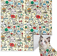 27.6" Large Cat Grooming Wrap, Cat Grooming Supplies, Cat Wrap for Cutting Nails, Self-Adhesive Cat Grooming Bag for Cats Within 15lbs Cat Restraint for Nail Clipping, Medicine Taking(Yellow)