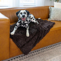 Best Friends by Sheri Dog Blanket, Shag Faux Fur - Dark Brown / 30" x 40" - image 2