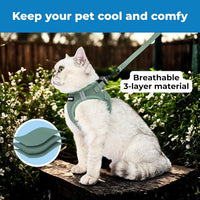 Voyager Step-in Air Cat Harness & Leash Set, XS - Moss Green / XS (Chest: 13.5 - 15") - image 3