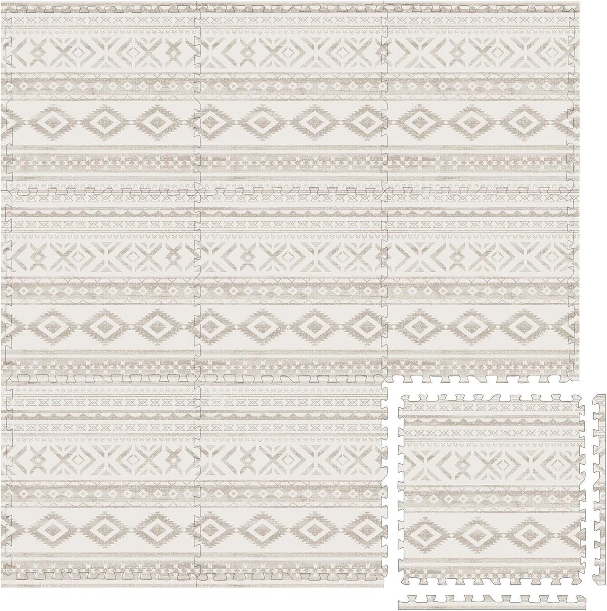 Play Platoon Kids Play Mat, 9 Tile 72x72 Inch - 72"L x 72"W x 0.6"Th / Canyon