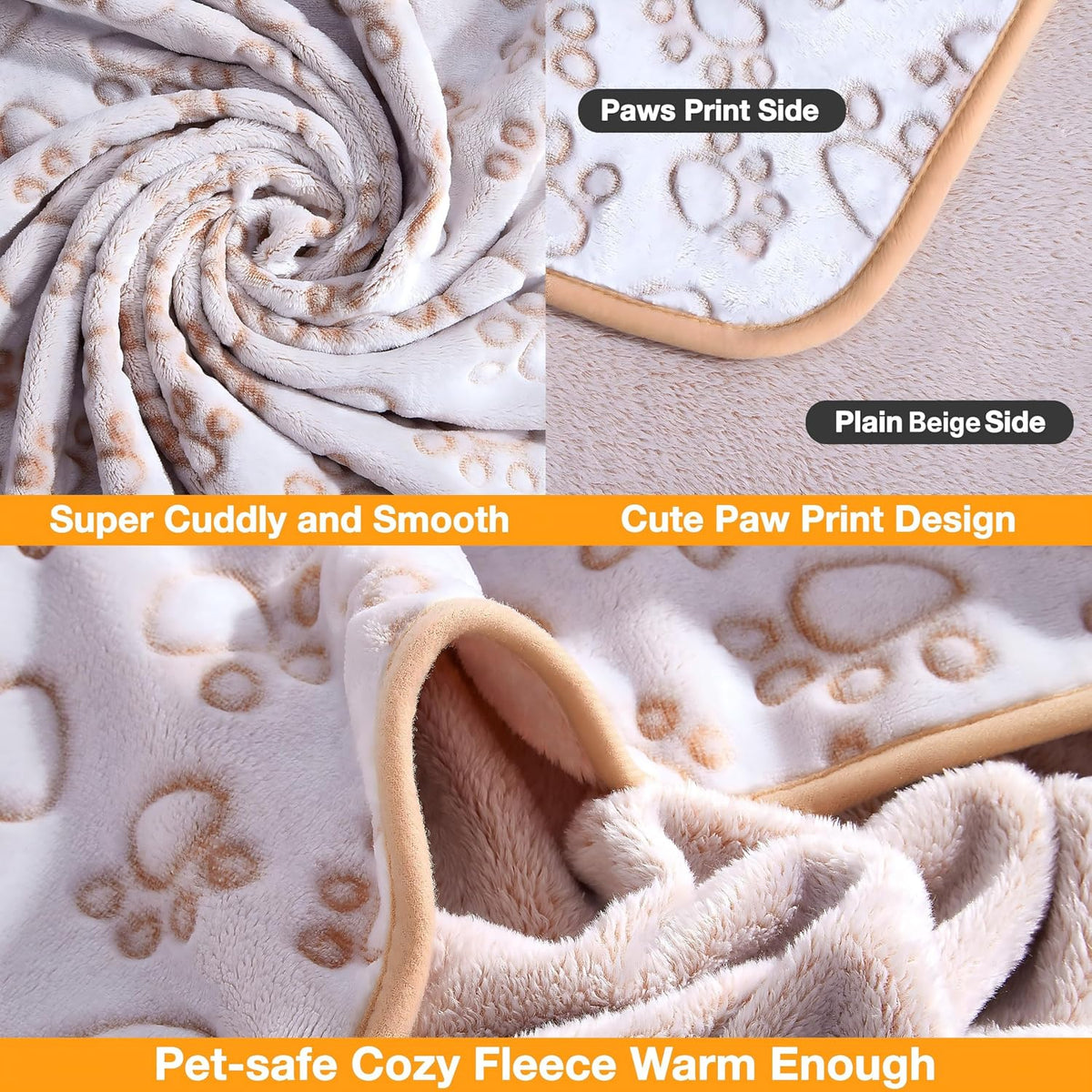 Stuffed Premium Soft Dog Blanket Washable - Beige / S(24x32") - image 3