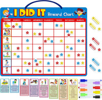 Magnetic Reward Behavior Star Chore Chart for One or Multiple Kids - Style 2
