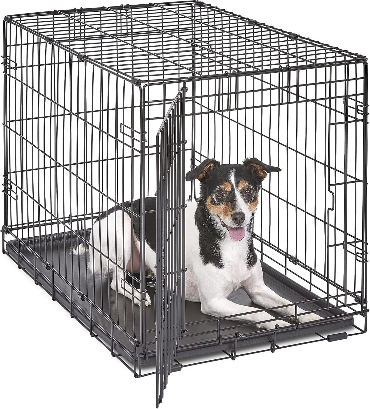 New World by Midwest 42-Inch Single Door Crate, for Large Breeds - Single Door - Black / Small (30"L)