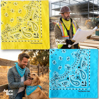 Premium Soft Cotton Bandanas Pack for Men and Women Paisley 22 x 22 - Pack of 10 Multicolor - image 4