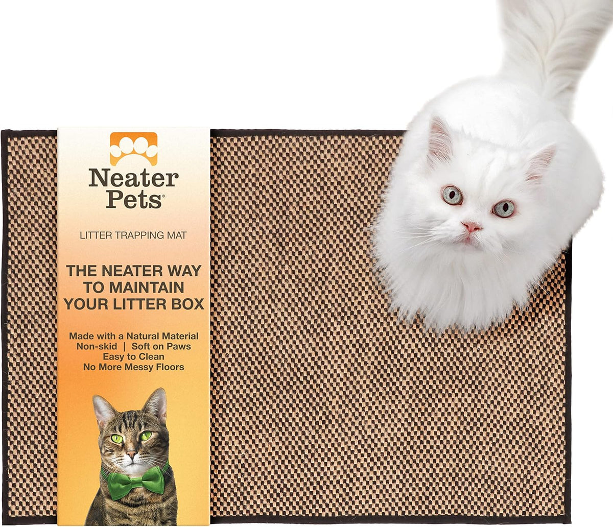 Neater Pets Jute Cat Litter Trapping Mat - Checkered