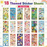 36 Sheets Stickers for Kids, Cute Stickers Pack for Scrapbook - Sticker Sheets - image 2