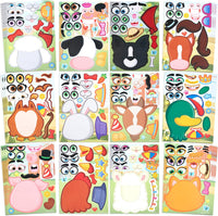 JOYIN 36 Sheets 9"x6" Make a face Stickers for Kids - Farm