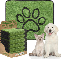 Reusable Dog Pee Pads, Washable Puppy Pads - Flannel / 30"x34"(pack of 6)