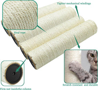 Cat Scratching Post Replacement Pole - M8*4poles / 30 cm / 11.81 in Beige - image 4