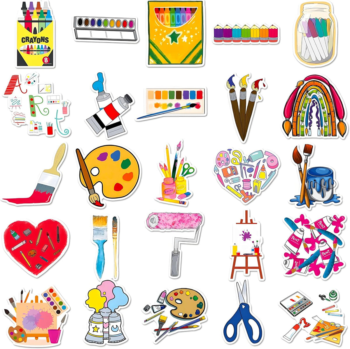 100PCS Vintage Christmas Stickers - Art Painting - image 3