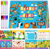 SpriteGru search and find book for kids with dry erase markers and storage bag - view 4
