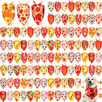 Preboun 100 Pcs Fall Paw Print Dog Bandanas Bulk - Fall / 25.6 x 17.7 x 17.7 Inch
