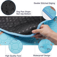 Sunheir Washable Pee Pads for Dogs - 2-Pack Thick Heavy-Absorbency Reusable Pee Pads Prevent Leakage Non-Slip, Waterproof Pet Training Pads for Puppy Playpen, Crate, Whelping Box, Potty Training, Blue