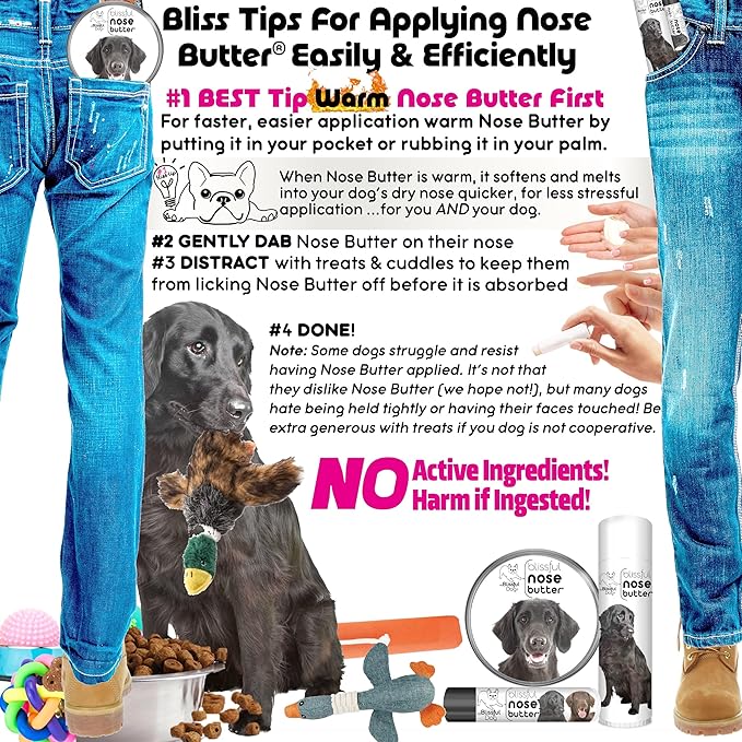 The Blissful Dog Flat-Coat Retriever Unscented Nose Butter - Dog Nose Butter, 4 Ounce