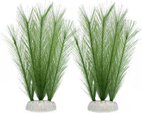 M2cbridge Plastic Fish Tank Plants Soft Silk Water Grass Reptile - 2pcs,8"