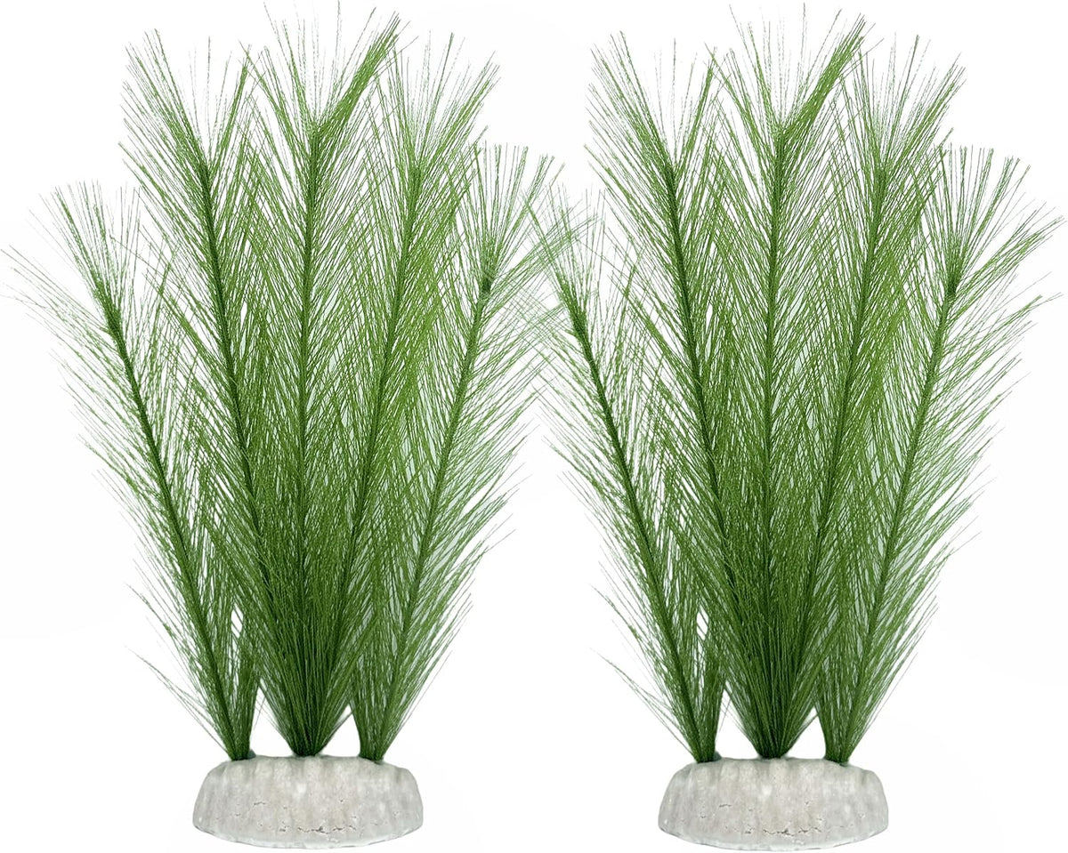 M2cbridge Plastic Fish Tank Plants Soft Silk Water Grass Reptile - 2pcs,8"