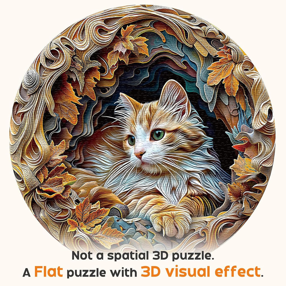 Masseruon 1000 piece round jigsaw puzzle with a sunset canyon image - view 5