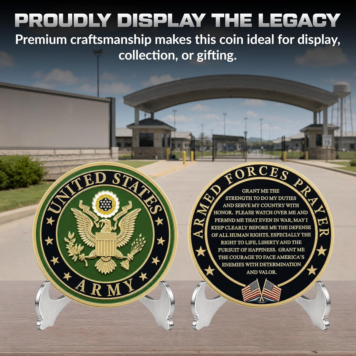 Military Gift Shop Air Force Armed Forces Prayer Coin - Army - image 2