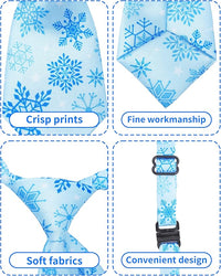 PET SHOW 10 Pack Winter Small Dog Ties Neckties for Doggies Cats Adjustable Neck Ties Girl Boy Pets Snowflake Costumes Puppy Grooming Accessories Holiday Party Gift Favor
