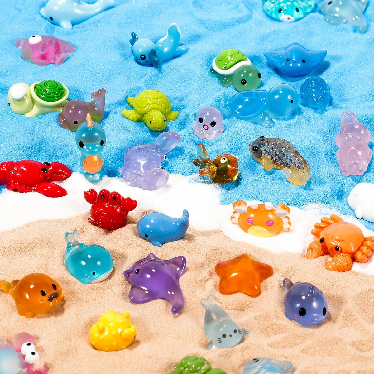 Mini Ducks 100 Pack Tiny Ducks Glow in The Dark – Fun for Kids & Family - Mini Ocean Animals
