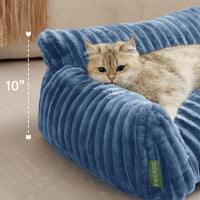 Cute Couch Bed for Pets, Supportive Cat Sofa for Indoor Cats - 30.0"L x 20.0"W x 10.0"Th / Blue - image 3