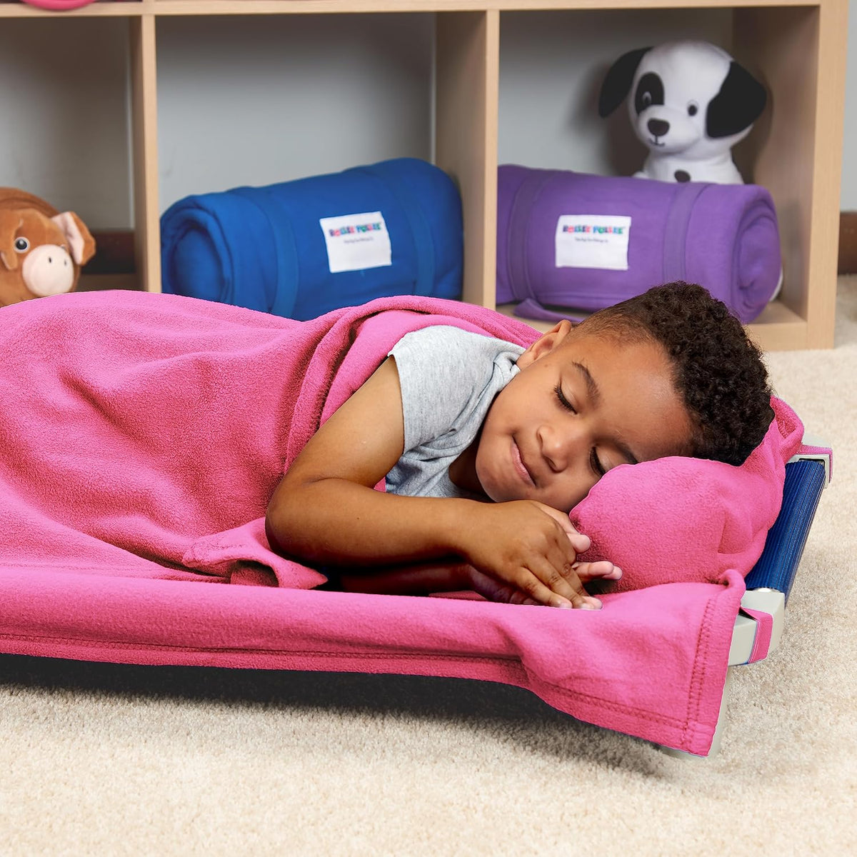 ROLLEE POLLEE Nap Sac Roll Up Napping Blanket with Attached Pillow - Pink - image 4
