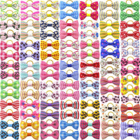 Dog Hair Bows Small Puppy Clips for Pet Grooming Accessories Doggy - 2in dog hair bows with Rubber Bands