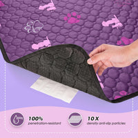 Washable Pee Pads for Dogs, Waterproof - Purple / 32"x63" (Pack of 2) - image 3