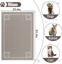 Darkyazi Pet Feeding Mat Large for Dogs and Cats - Gray Sand - image 2