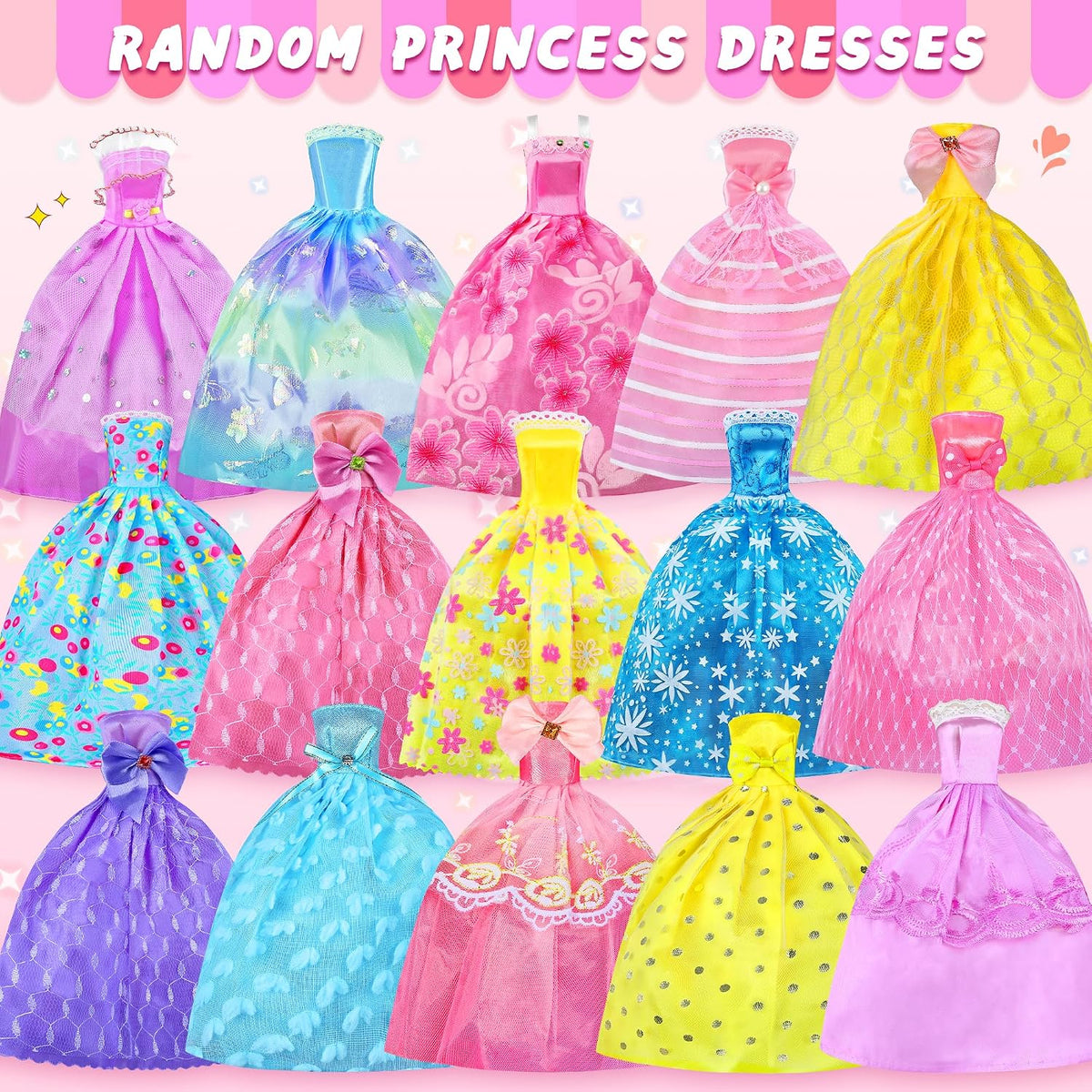 135 Pcs Doll Clothes and Accessories with Doll - MT027A - image 2