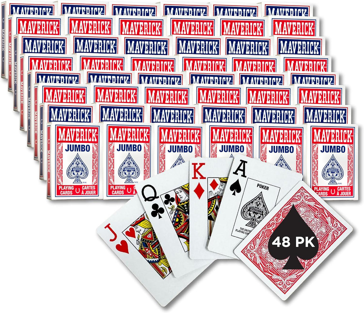 Maverick Playing Cards 12 Pack, Standard Index - 48 PK Jumbo