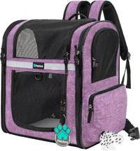 PetAmi Dog Backpack Carrier, 4-Way Entry Ventilated - Purple