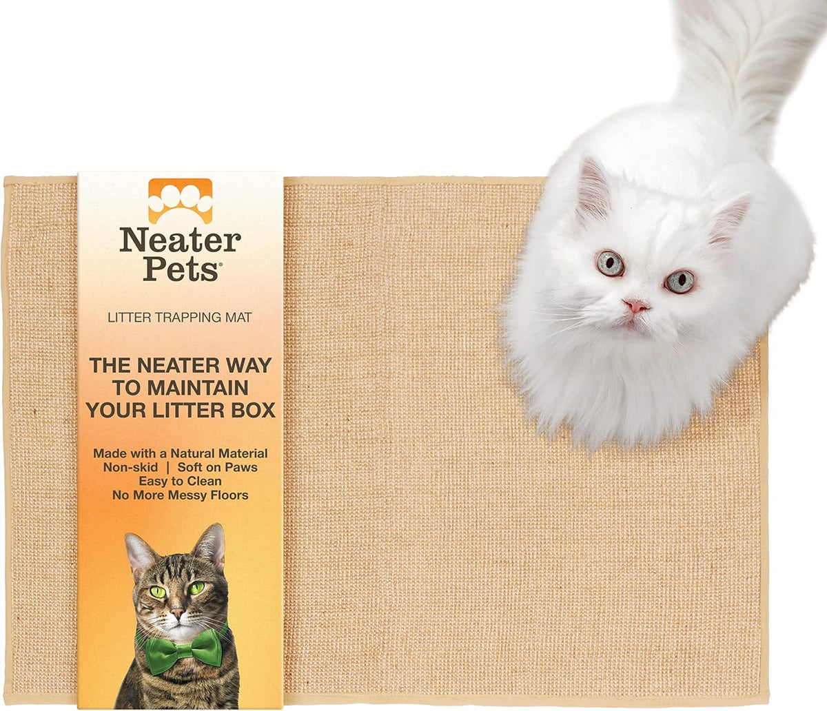 Neater Pets Jute Cat Litter Trapping Mat - Beige