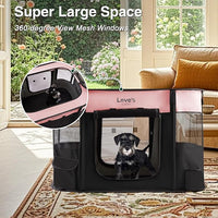 Love's cabin Pet Puppy Dog Playpen, Large Dog Tent Crates Cage Indoor/Outdoor, Portable Exercise Playpen for Cat, Foldable Pop Up Dog Kennel Playpen with Carring Case (L, Pink)