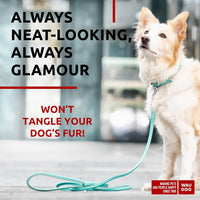 WAUDOG Rolled Leather Dog Leash 4Ft * 0.3 in for Small Medium - Mint / 4Ft * 0.4 in - image 2