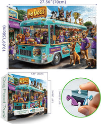 Blueforest Puzzles for Adults 500 Pieces - Dogs Food Truck Adventure / 27.5" x 19.7" - image 2