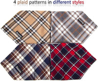 Soft Washable Plaid Bandanas for Dogs and Cats - Light Khaki / Large - image 2