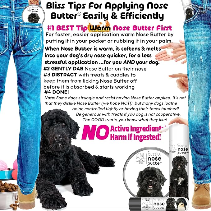 The Blissful Dog Portuguese Water Dog Unscented Nose Butter - Dog Nose Butter, 0.50 Ounce
