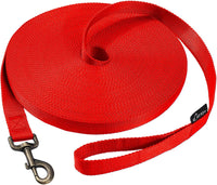Hi Kiss Dog/Puppy Obedience Recall Training Agility Lead - 15 Feet / T4:Large Dog Thicken red