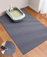 Cat Litter Mat, Cut to Fit Any Place - Grey / 47x35 Inch