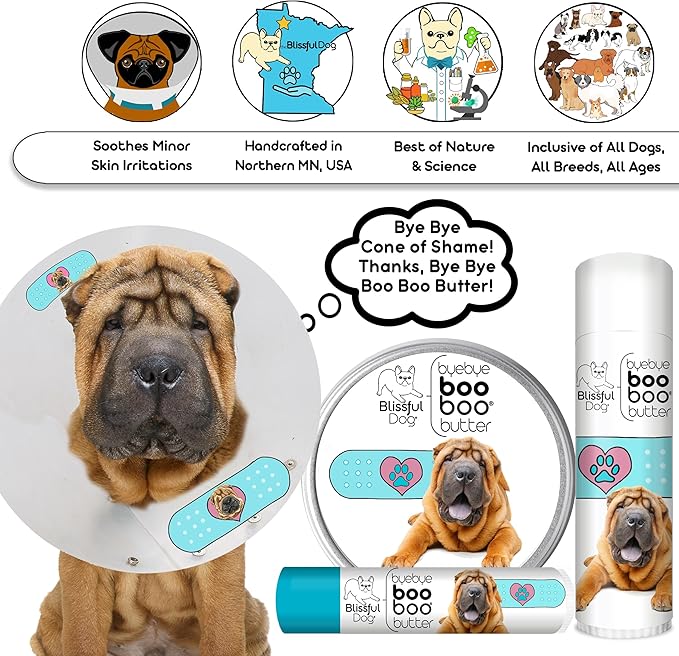 The Blissful Dog .15 oz Tube Chinese Shar Pei Booboo Butter