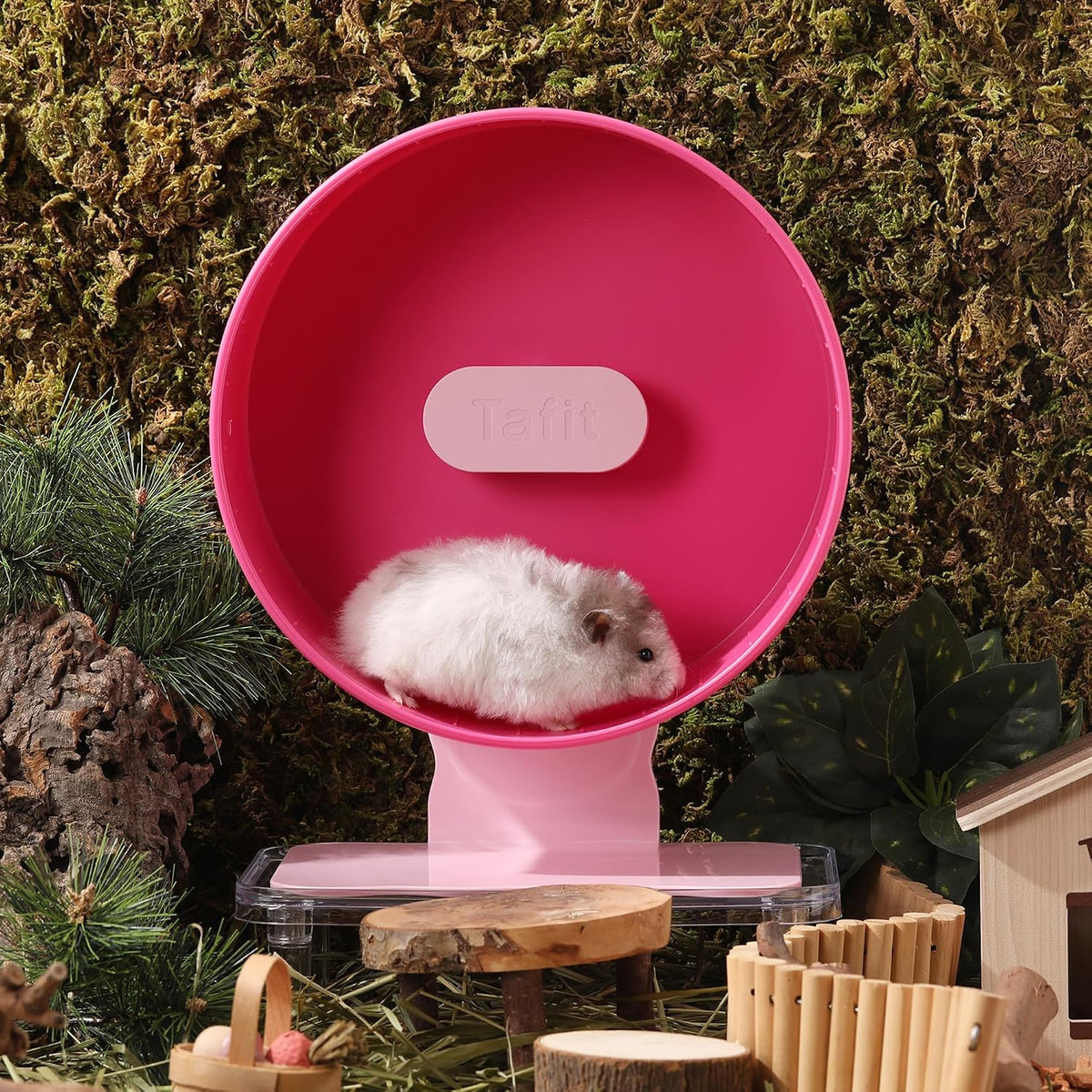 Super‑Silent Hamster Exercise Wheel - 8.7inch / Raspberry Pink - image 3